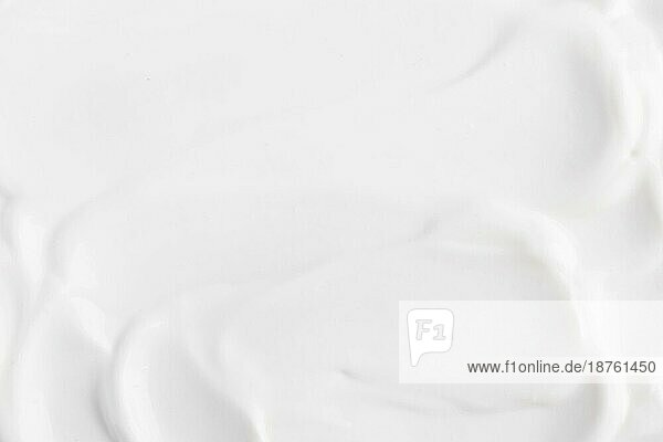 Ansicht von oben Paste weißer Naturjoghurt. Foto mit hoher Auflösung