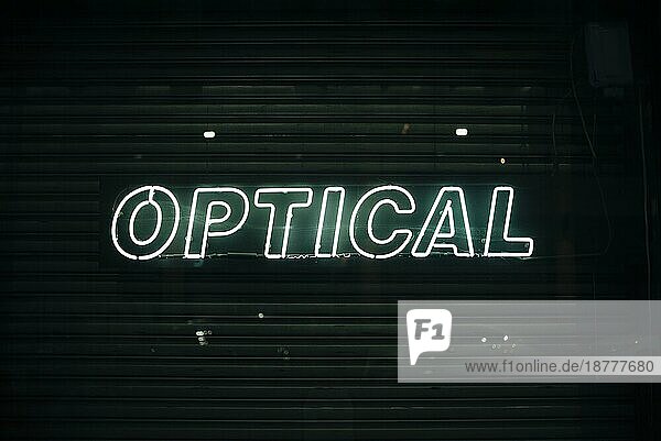 Optisches Zeichen Neonlichter. Foto mit hoher Auflösung