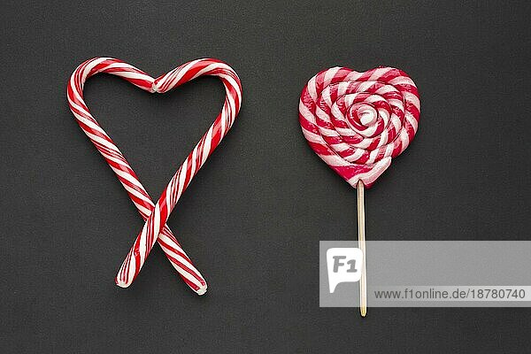 Lollipop Herz aus Zuckerstangen . Auflösung und hohe Qualität schönes Foto