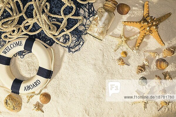 Marine Zusammensetzung Sand. Schönes Foto