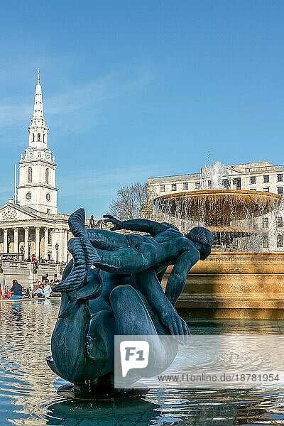 Springbrunnen am Trafalgar Square