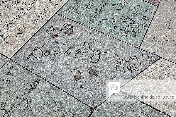 Doris Day Unterschrift und Handabdrücke Hollywood