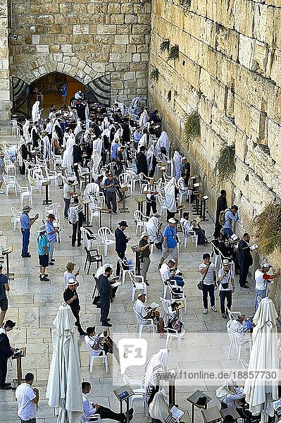Jerusalem Israel. Die Westmauer (Klagemauer)