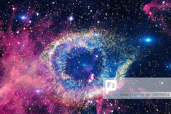 Sternhaufen. Sternenfeld. Nebelfleck. Elemente dieses Bildes wurden von der NASA zur Verfügung gestellt