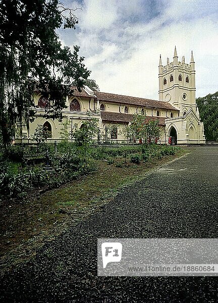 CSI All Saints Church  gegründet im Jahr 1854 in Coonoor  Nilgiris  Tamil Nadu  Südindien  Asien. Anglikanische Kirche Architektur