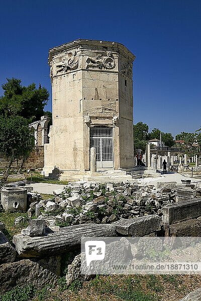 Athen Griechenland. Der Turm der Winde auf der römischen Agora