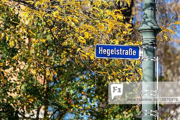 Magdeburg Straßenschild Hegelstraße