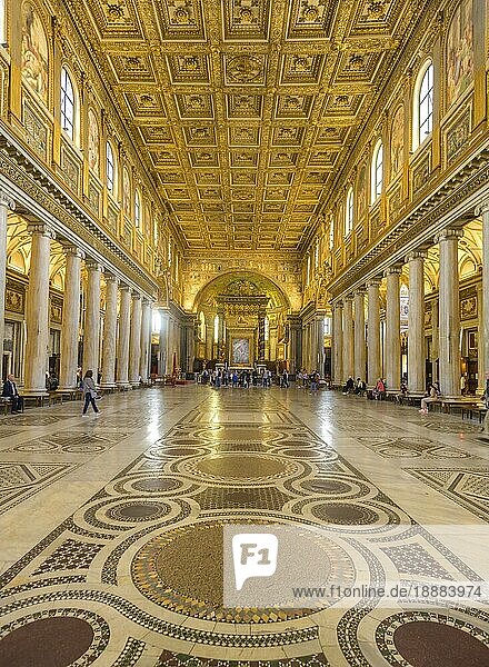 Innenansicht Basilika Santa Maria Maggiore  Rom  Italien  Europa