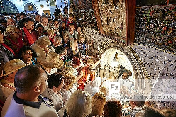 Jerusalem Bethlehem Israel. Die Geburtsgrotte des Geburtsortes von Jesus