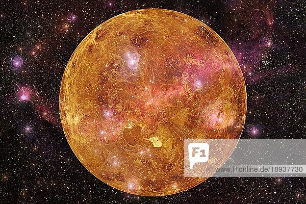 Planet Venus. Sonnensystem. Kosmos-Kunst. Elemente dieses Bildes wurden von der NASA zur Verfügung gestellt
