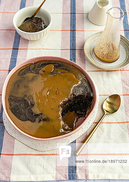 Sticky toffee pudding with coffee toffee sauce
