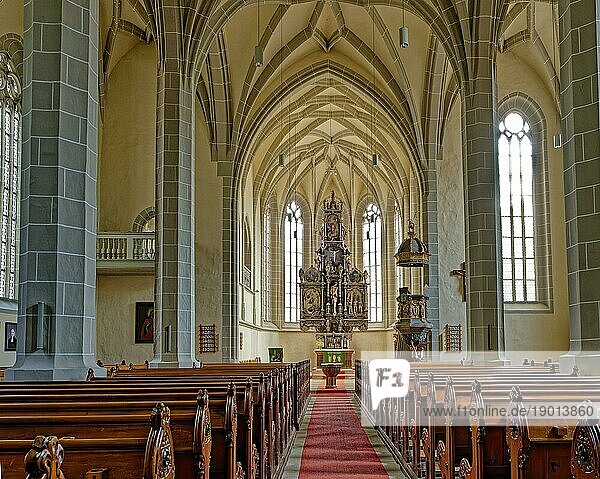 St. Matthäi-Kirche  Innenaufnahme  Leisnig  Sachsen  Deutschland  Europa
