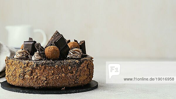 Vorderansicht süße Schokolade Kuchen mit Kopie Raum. Auflösung und hohe Qualität schönes Foto