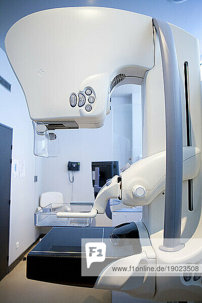 Digital medical imaging center  mammography room.