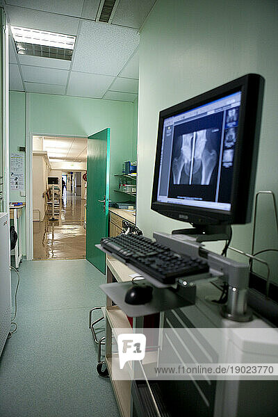 Radiology department  medical imaging  in a hospital.