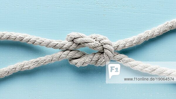 Bindfaden starkes weißes Seil Knoten schließen