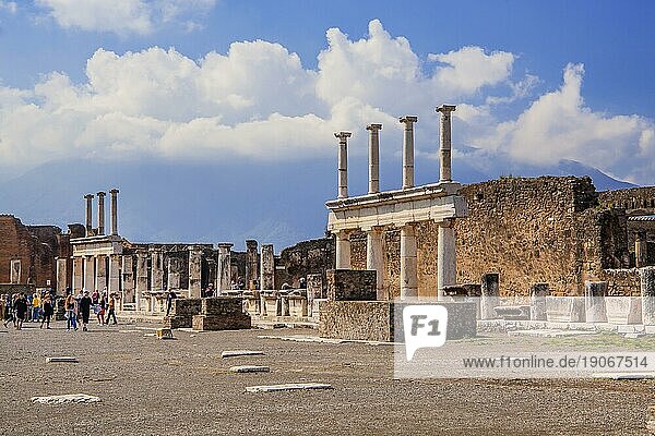 Römisches Forum  Pompei  Golf von Neapel  Kampanien  Süditalien  Italien  Europa