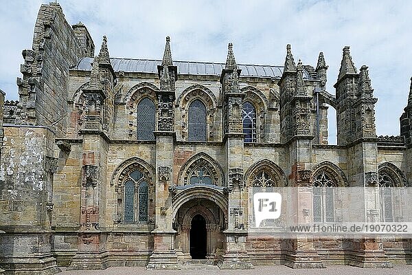 Rosslyn-Kapelle (Rosslyn Chapel)  ursprünglich Collegiate Chapel of St. Matthew  Gotik  Kirche  15. Jahrhundert  Roslin  Midlothian  Edinburgh  Schottland