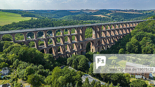 Goltzsch Viaduct  largest brick-built bridge in the world  Saxony  Germany  Europe