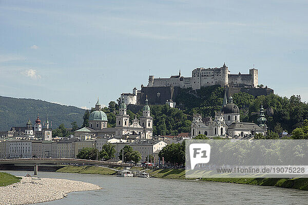 Views with Salzach River  Salzburg  Austria  Europe