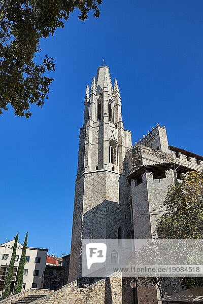 Basilika von Sant Feliu (Iglesia de San Felix) in Girona  Katalonien  Spanien  Europa