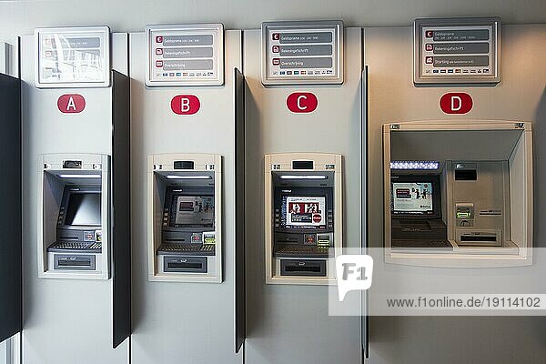 Indoor Geldautomaten der Belfius Bank  Belgien  Europa