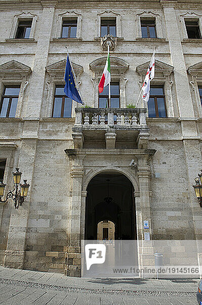 Europe  Italy  Sardinia  Sassari  Palazzo Ducale seat of the Town Hall of Sassari
