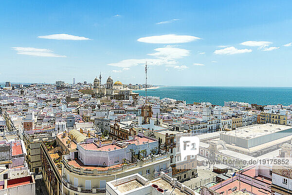 Spain  Andalusia  Cadiz  Residential district of coastal city