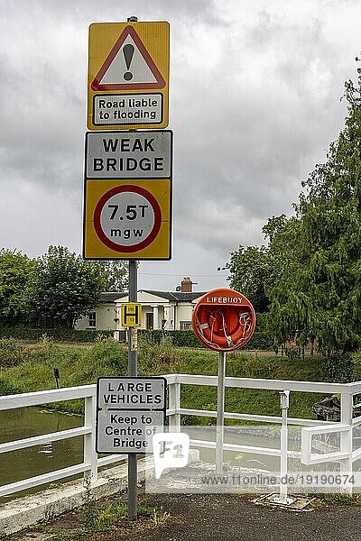 Enge Brücke  Rea Swing Bridge  Quedgeley  Gloucestershire  England  Großbritannien  Europa