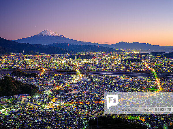 Beautiful view of Mount Fuji  Shizuoka Prefecture  Japan
