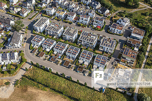 Germany  Baden-Wurttemberg  Waiblingen  Aerial view of modern development area
