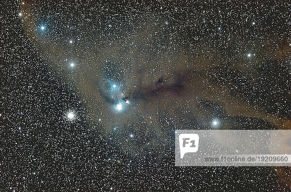 Reflection nebula NGC 6726 in Corona Australis constellation