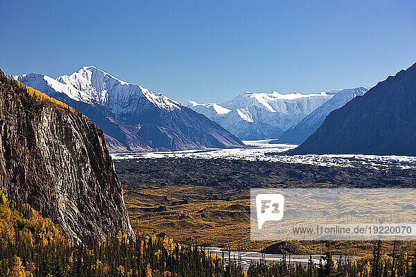 Scenic Of Lion's Head Mountain And The Matanuska Glacier  Chugach Mountains  Southcentral Alaska  Autumn