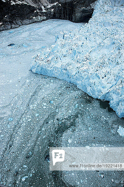 Icebergs from Le Conte Glacier floating in Le Conte Bay  Alaska  USA; Alaska  United States of America