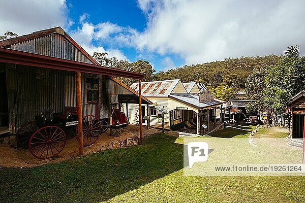Herberton  Australien  3. Juli 2016: Eine Szene aus dem Herberton Historic Village  das die Atmosphäre einer Bergbaustadt in Herberton  Queensland  wiedergibt  Ozeanien