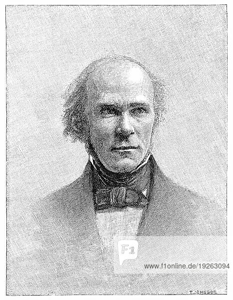 Theodore Parker (1810 1860) um 1850 war ein amerikanischer Transzendentalist und Reformprediger der Unitarischen Kirche. Illustration ursprünglich veröffentlicht in Harpers Monthly Januar 1880