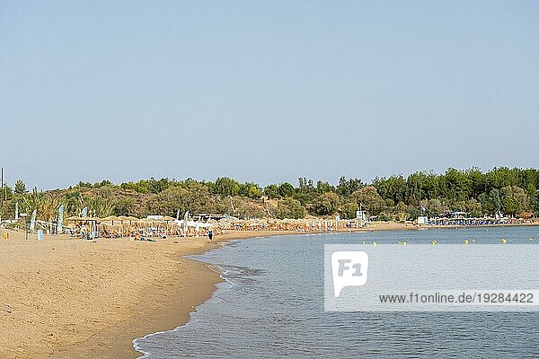 Kreta  Griechenland  18. September 2021: Der so genannte Goldene Strand in der Nähe von Chania Stadt  Europa
