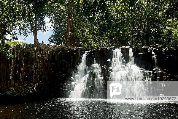 Die Rochester Falls im Süden von Mauritius  Afrika. Rochester Falls im Süden von Mauritius