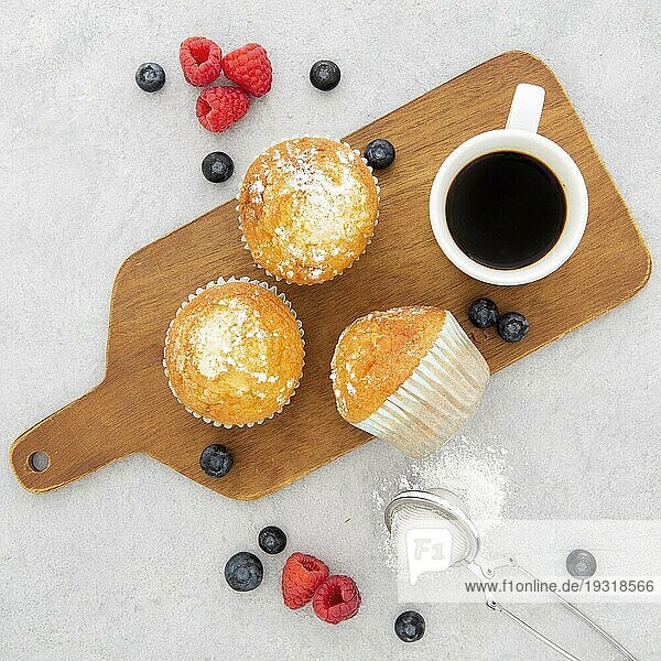 Morgen Muffins Kaffee