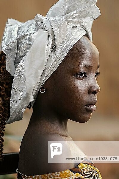 Close up schöne afrikanische Mädchen Porträt