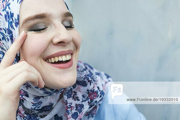 Close up schöne Frau mit Hijab