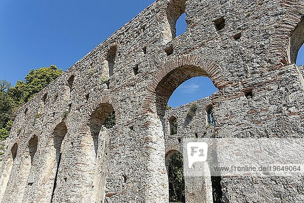 Basilika  römische Ruinenstadt Butrint  Albanien  Europa