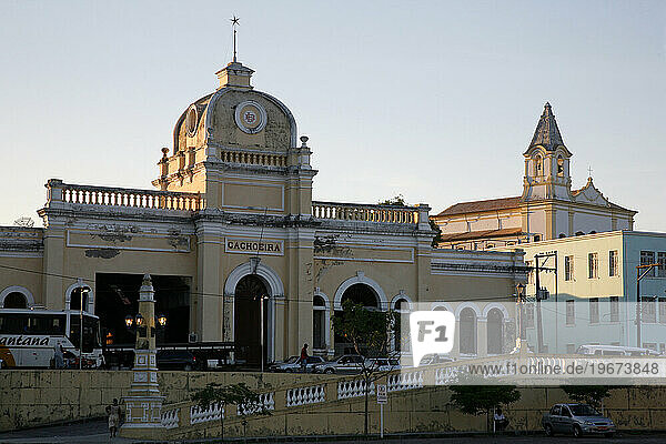 The train station building in Cachoeira  Bahia  Brazil.