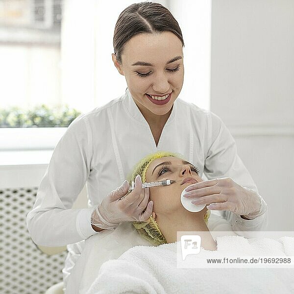 Woman beauty clinic beauty treatment