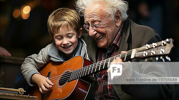 Extreme close-up of an elderly person?äôs hands  playing a ukulele  showing a younger child how to play --no heads --ar 16:9 --style raw --stylize 750 --v 5.2 job ID: b0b2c2ff-d329-4e06-a5b5-b86c6bdd7c9d