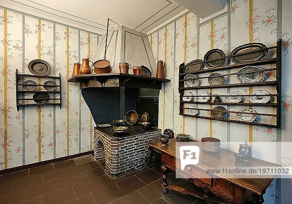 Die Küche im Goethehaus  Wohnsitz der Familie Goethe  Museum  Frankfurt am Main  Hessen  Deutschland  Europa