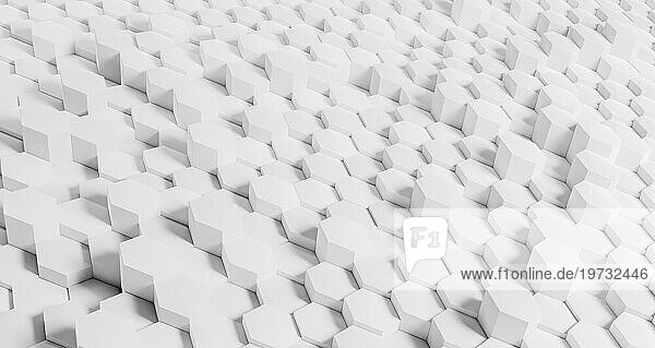 Kreativer geometrischer Hintergrund mit weißen Sechsecken