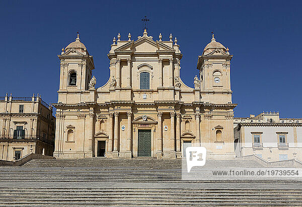 Italy  Sicily  Noto  Facade of Noto Cathedral