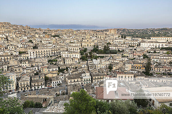 Italy  Sicily  Modica  View of old town district