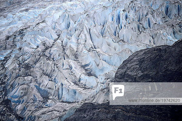 Mendenhall Glacier from above; Juneau  Alaska  United States of America